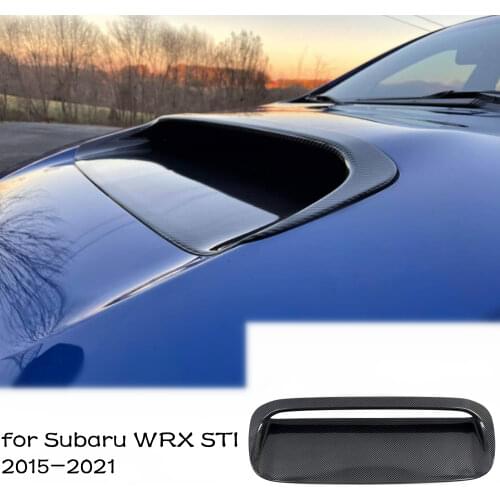 For Subaru WRX STi 2015-2020 Accessories Carbon Fiber Printed Front Engine Hood Air Vent Cover Trim Car Styling