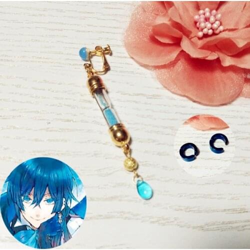 The Case Study of Vanitas Cosplay Vanitas Earring Ear Clip Pendant Fashion Jewelry Halloween Costume Accessory Prop