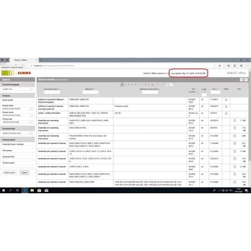 For Claas WebTIC - Technical Information Centre Update To [01.2021]