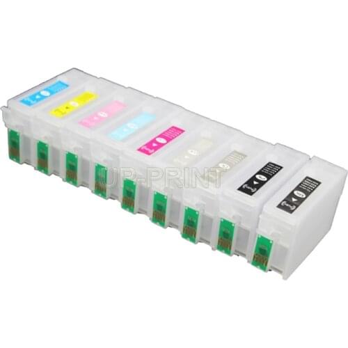 UP 9pcs compatible for Epson P600 surecolor P600 refillable cartridges with auto reset chips T7601 - T7609