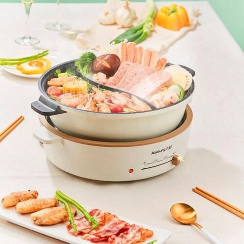 Joyang Electric E18 Household 2 flavors pot barbecue integrated plug-in multi-functional electric cooker with large capacity