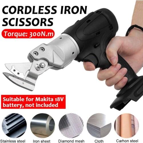 Electric Cordless Iron Scissors Metal Cutting Tools Iron Shear Cordless Sheet Shears Carbon Steel Cutter For Makita 18V Battery