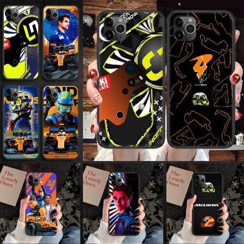 Racing Lando Norris Phone Case Cover Hull For iphone 5 5s se 2 6 6s 7 8 12 mini plus X XS XR 11 PRO MAX black trend prime tpu