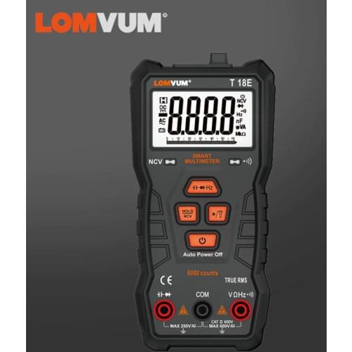 LOMVUM Intelligent Multimeter 6000 Count Digital High-precision Automatic Multi-function Portable Anti-burn Digital Table