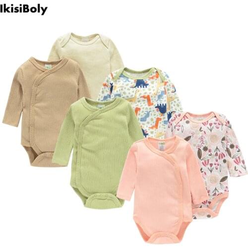 Baby Girl Boys Bodysuit For Newborns New Long-Sleeve Organic Cotton Clothes 2-Pack Sets Designer Bebe Onesies Rompers Playsuits