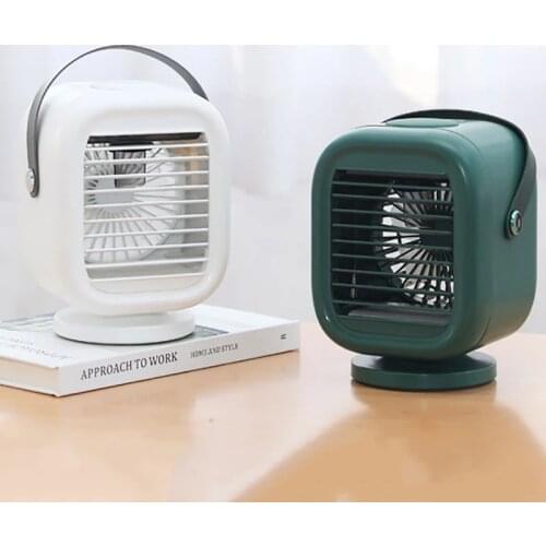 Mini Air Conditioner Portable Fan with Mist Multi-function Humidifier Purifier Electric Desk Fan Head-shaking Air Cooler Fan