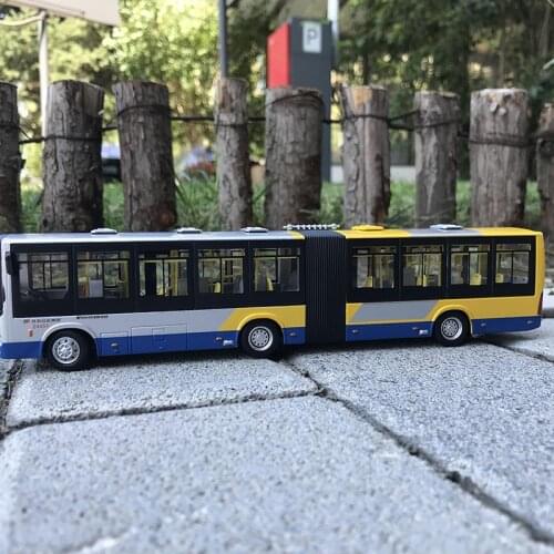 High Quality 1:64 Beijing Bus Model Bk6141d2 27 Road 2 Diecast Alloy Bus Model for Gift,collection,kids Toy