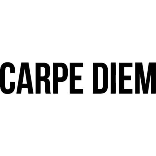 Car Sticker Fashion Carpe Diem Graphic Car Decoration Accessories Decal Creative Waterproof Black/White, 17cm*4cm