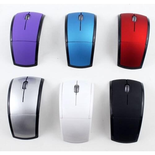 Folding Wireless Mouse 2.4 Ghz Computer Mouse Optical USB Matte Arc Foldable Ergonomic Mice for Computer Laptop Desktop