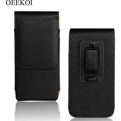 OEEKOI Belt Clip PU Leather Waist Holder Flip Pouch Case for ZTE V5S/Warp Sync N9515/Star 1 S2002/Supreme/V967S/Geek/U9810 5Inch