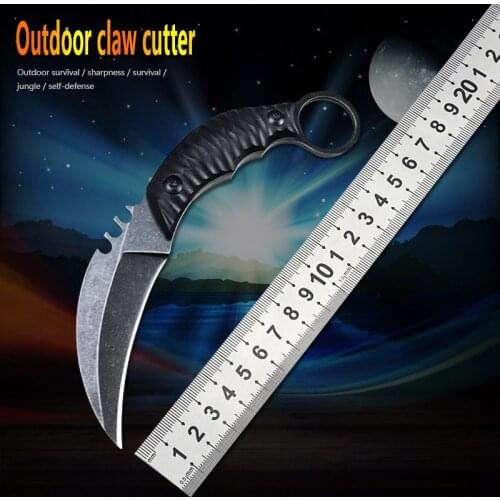 Outdoor self-defense claw knife hunting knife tactical claw camping mountaineering hunting survival tool knife utility knife EDC