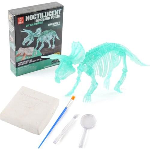 Hand-assembled Archaeological Dinosaur Skeleton Baby Toy For Children Excavate Era Fossil Skeleton Model