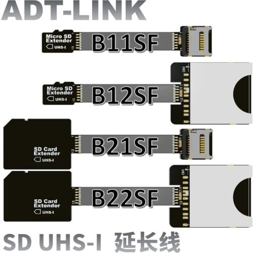 SDHC SDXC UHS-I Flexible SD Card Extender Cable TF To Micro SD Zip Extension Cables Memory Card Reader Express Cord UP 104MB/s