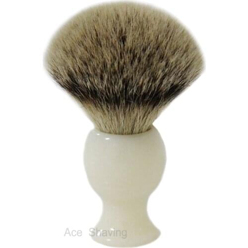 Silvertip/Pure/Mixed Badger Hair Shaving Brushes White Resin Handle Beard Remove Kits Men Gift