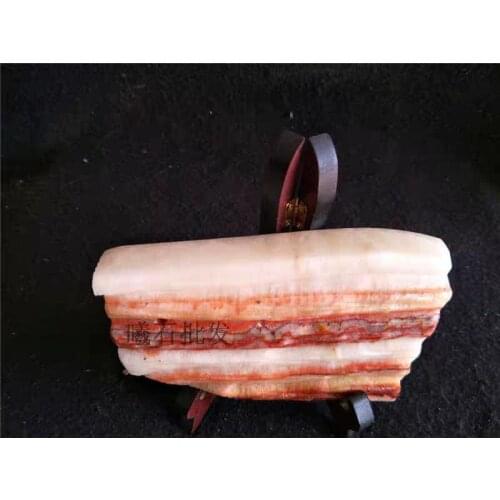 Shi Caixia natural stone Belly pork bacon stone meat stone ornaments favorites zrs06