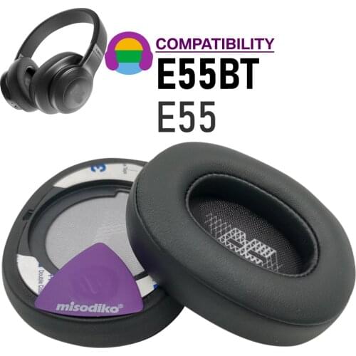 Misodiko Ear Pads Replacement for JBL E55 E55BT, Live 500BT Over-Ear Headphones Earpads Cushion Repair Parts