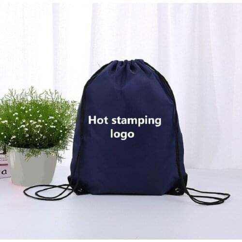 Free Custom Drawstring Pocket Waterproof Pocket Ladies/Men Casual Backpack Travel Bag Sports Bag Logo/Name
