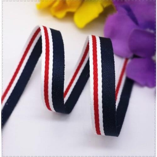 1 Meter/lot) Dark Blue White Width 10 Mm Printing Stripe Ribbons for DIY Decorative Arts and Crafts Hair Bow Sewing Accessories