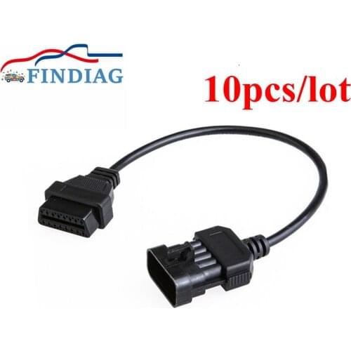 10pcs/lot For Opel 10Pin OBD/OBD2 Scan Tool Cable To 16 Pin Female Diagnostic Connector for Opel to OBD2 Best Discount
