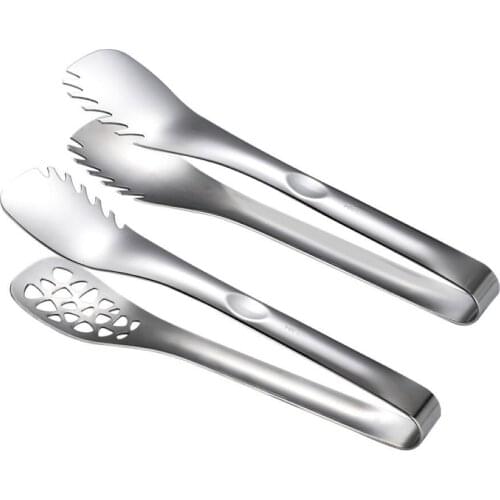 Kitchen 2Pcs BBQ Forks Stainless Steel Food Bread Steak Tongs Kitchen Catering Buffet Serving Tool
