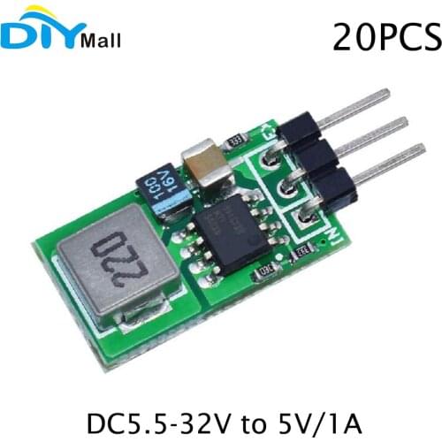 20pc DC5.5-32V to 5V/1A Voltage Regulator Replace TO-220 LM7805 5V Positive Voltage Regulators Input 5.5-32v To 5v1a Buck Module