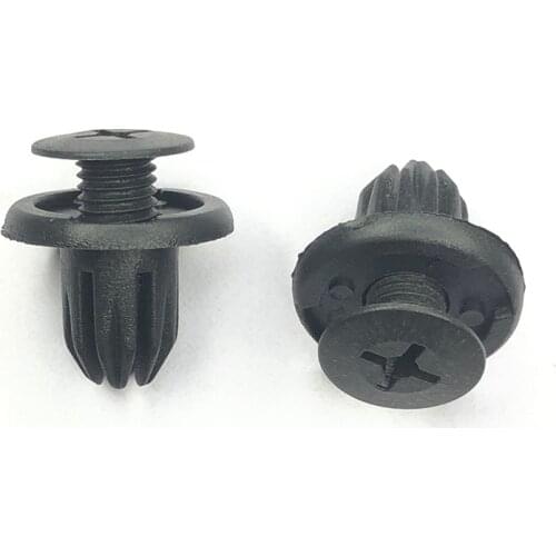 30Pcs 10mm Fenders Bumper Screw Push Type Plastic Rivets Fastener Clips For Honda Toyota Chery Opel Ford