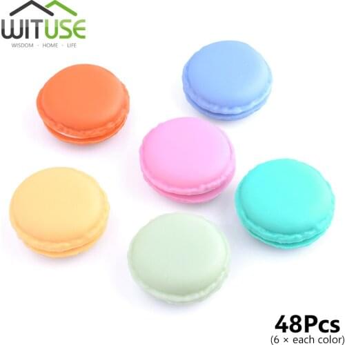 48PC Mini Macaron Case for Necklace Earring Package Organizer Gifts For Girls Table Decor Candy Jewelry Storage Box rangement