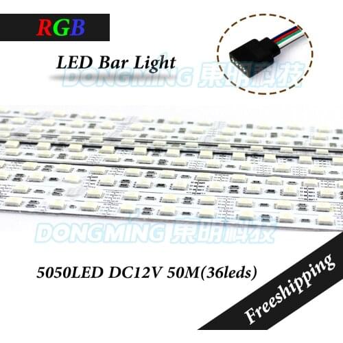 5pcs 50cm 36led 12V PCB led luces strip 5050 rgb no waterproof led bar light rgb