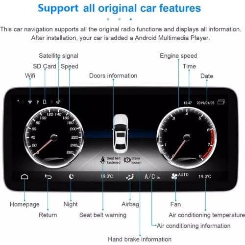 Android10.0 4+64 For Mercede Benz CLA GLA A Class W176 2013-2019 Car GPS Navigation Auto Multimedia player Radio Stereo Headunit