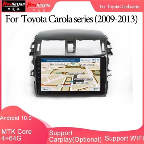 Hualingan For Toyota Carola series, 9 inch Android car multimedia system MTK Core 4G internet 64G storage WIFI Carplay