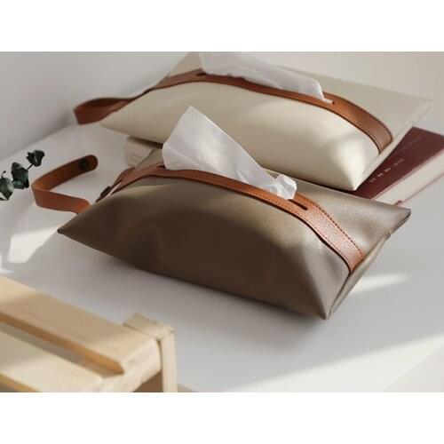 Car Tissue Holder Simple Removable Paper Towel Bag Leather Toilet Living Room Hanging Type Pumping Cover Tissue Box
