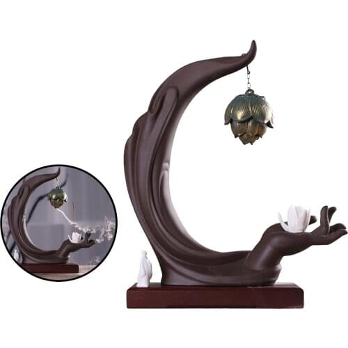 Buddha Hand Backflow Incense Burner Aromatherapy Stove Burner Chinese Crafts