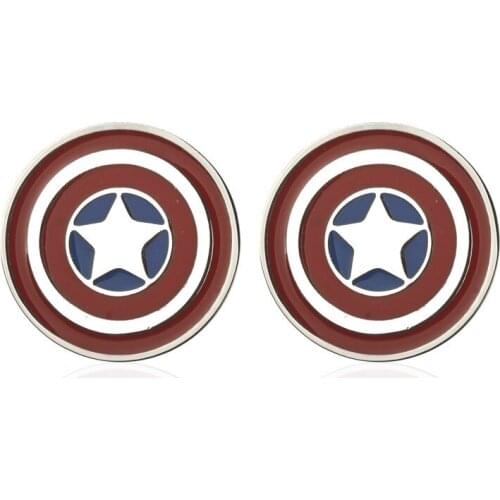 C-MAN Luxury shirt Captain America cufflink for mens Brand cuff buttons cuff links High Quality abotoaduras Jewelry
