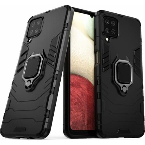 Ring Stand Bumper Phone Back Case For on Samsung A12 M12 Case back phone case For Samsung Galaxy A12 A 12 Cover Coque Funda