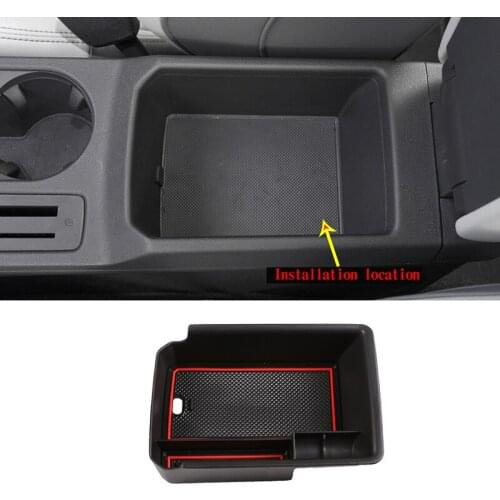 For Audi A3 21 2021 Car styling ABS Black Car Central Armrest box Storage Tray Glove Box Pallet Case Car Accessories