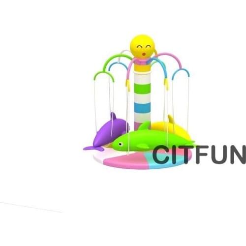 Dolphin merry go around Shopping mall electric soft rides indoor playground SD-005B