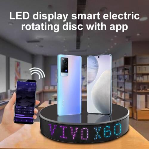 LED Display Turntable Electric 360 Degree Electric Turntable Display Stand LED Light Rotating Table Watch Bracelet Jewelry Holde