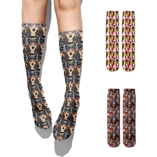 Greek Sculpture Cotton Socks Women Unisex Artistic Colorful Avatar Street High Ankle Socks 3d Printed Summer Autumn Female Socks
