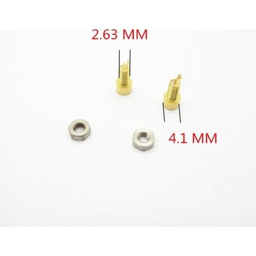 2 pcs custom made universal pin Socket female socket mmcx Pure copper gold plated Built-in hreaded nut holder