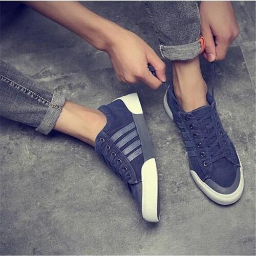 Lace Up Denim Canvas Shoes Men Foot Wear Mens Casual Shoes Hot Sale Fashion Branded Sneakers Shoes for Men Alpargata Hombre