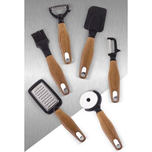 WOODEN 6 PIECES SILICONE SET Kitchen Mother Presentation Tray Storage Container Plate Leggings Spice Bowl Jug Glass Bamboo