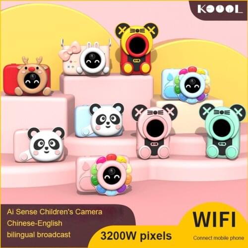 New AI Childrens Camera Science And Education Sports Digital Camera WiFi SLR Camera Toy Childrens Gift
