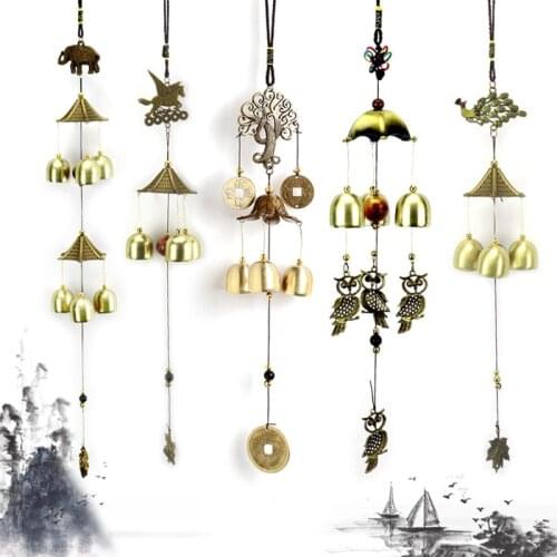 2021 New Wind Chime Vintage Lucky Tree Bells Hanging Decoration Home Outdoor Yard Garden Wall Ornament Window
