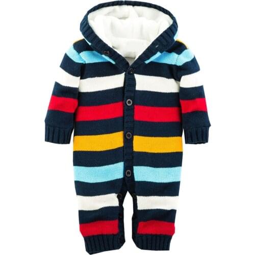 New Winter 100% Cotton A Piece of Bodysuits with A Color Fringe Pattern Suitable for 0-18months Baby TLL0041