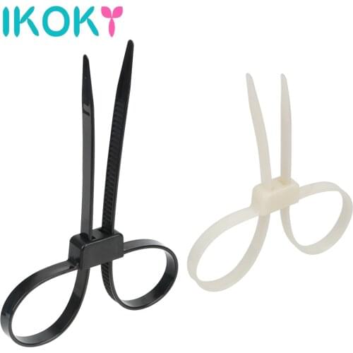IKOKY Sex Handcuff Plastic Ankle Cuffs Restraint Ribbon SM Bondage Sex Toys for Couples Adult Games Self-locking
