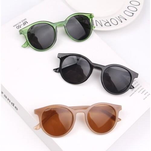 Shades for Children Simple Trendy Round Frame Vintage UV Protection Kids Sunglasses Luxury Brand Design High Quality 2021 New