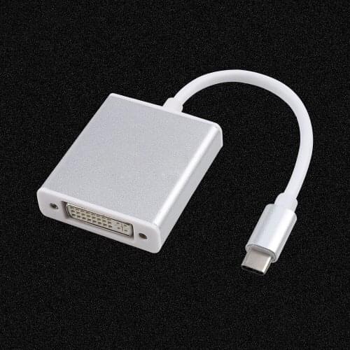 Type C USB C to DVI Switch USB 3.1 Male to DVI 1080P Video Adapter Cable for Macbook Laptop USBC to DVI Extended Power Converter