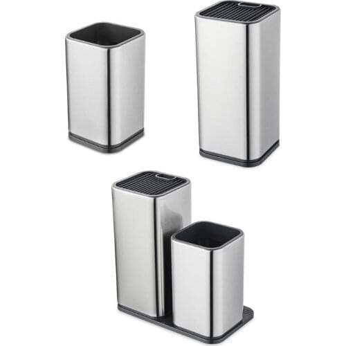 Stainless Steel Knife Block Stand Holder Multi Kitchen Scissors Knives Storage