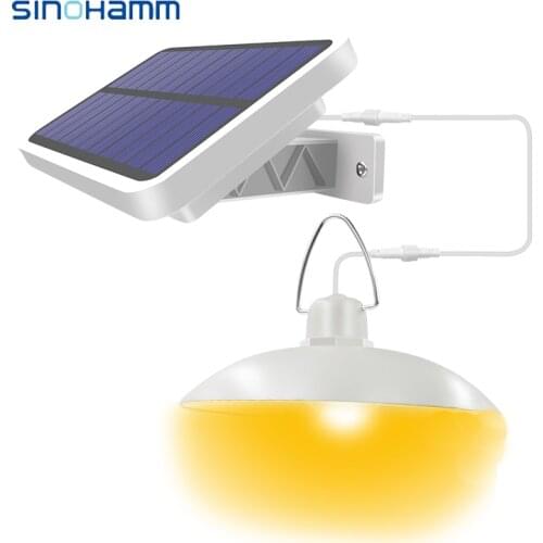 Sun light Indoor Outdoor solar lamp 26650 Lithium battery 3.2V 5500mAh Pendant Light Renewable Solar Panel and Light With Line