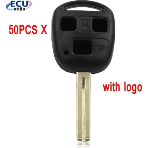 SALE ! 50PCS X 3 Buttons Remote Key Shell Case Car Key Blank Fob For RX350 ES300 ES330 GS400 GS430 GS470 LS400 LS430